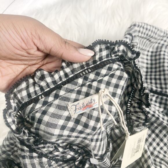 Faherty Sandia Ruffle Gingham Balloon Sleeve Midi Dress Size Medium‎ NEW - Picture 3 of 5